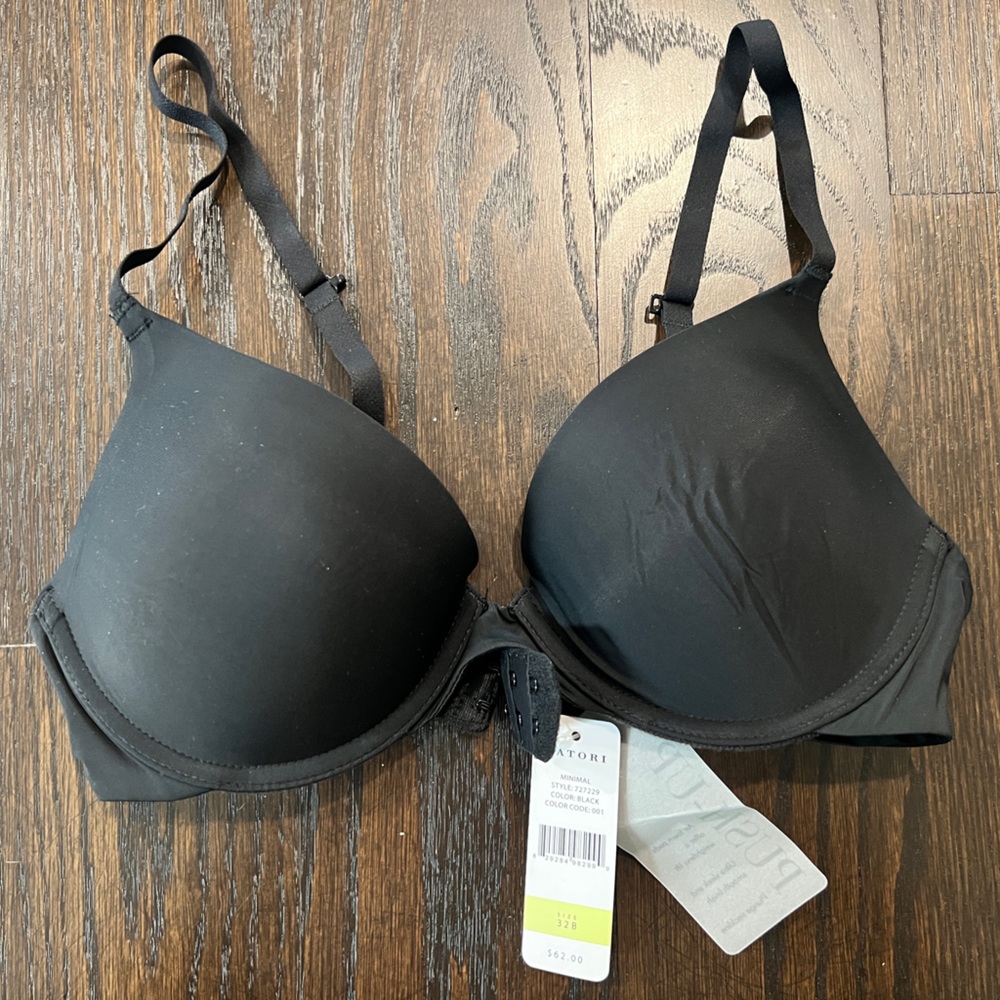 Natori Women's Minimal Convertible Push-up Bra Black 32B NEW 727229